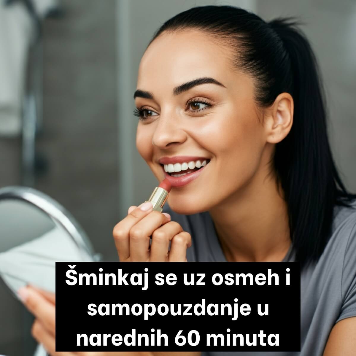 11 - Beautiful woman holding brush with full confidence- 1