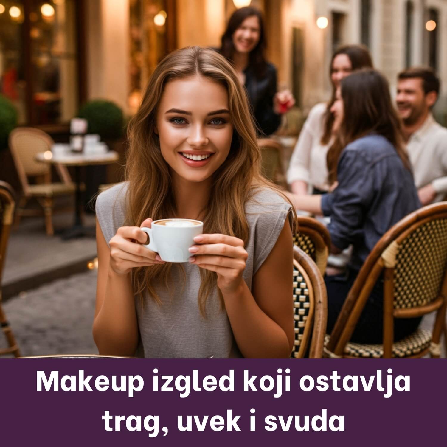 2 - Second image, on the right side - outcome - gorgeous woman in ouside restaurant - young