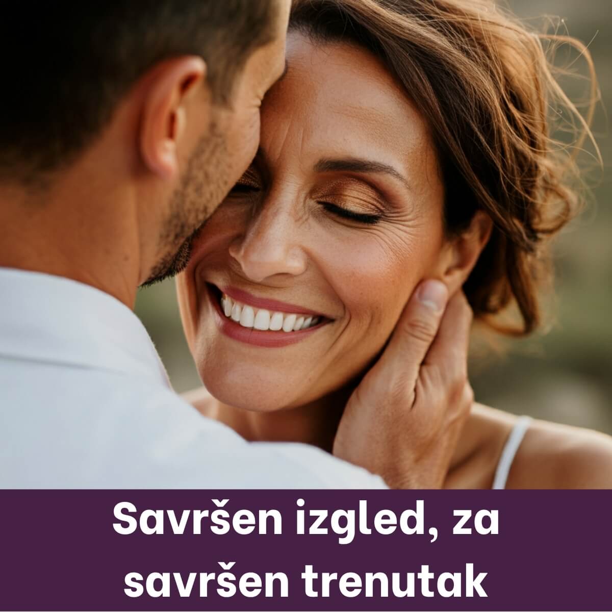 7 - Woman with her man, lovely moment, he's hugging her - old